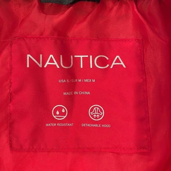 Red Nautical Puffer Coat - Picture 4 of 8